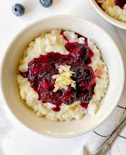 Blueberry Rice Pudding