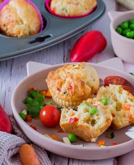 Herzhafte Gemüsemuffins - vegetarisches Rezept