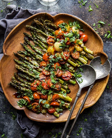 Caprese Roasted Asparagus