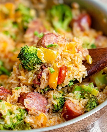 Smoked Sausage and Rice Skillet