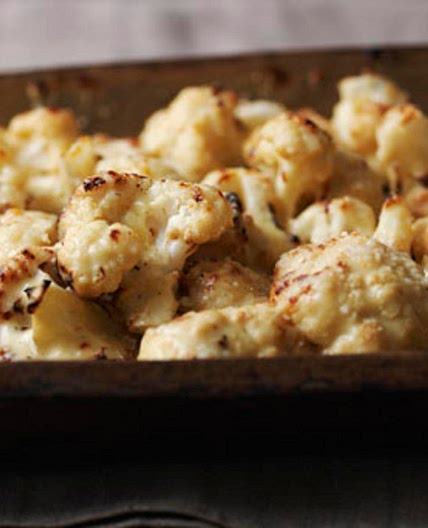 Roasted cauliflower cheese
