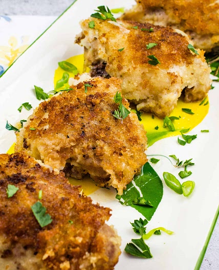 Oven Baked Chicken with Creamy Onion Gravy