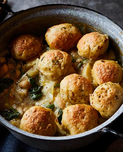 Vegetable casserole with dumplings