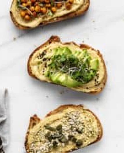 Hummus Toast 3 Ways