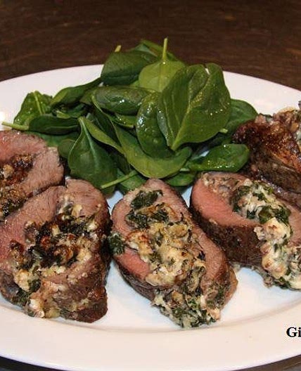 Spinach and Gorgonzola Stuffed Flank Steak