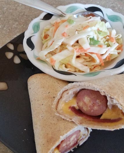 Air Fried Chili Cheese Hot Dog Wrap