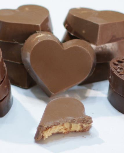 Peanut Butter Cup Hearts