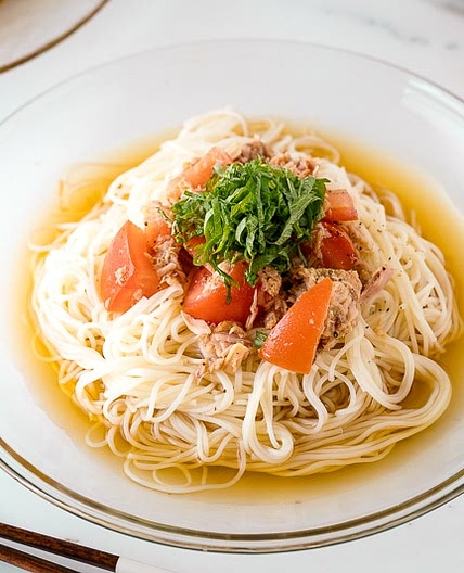 Cold Tuna and Tomato Somen