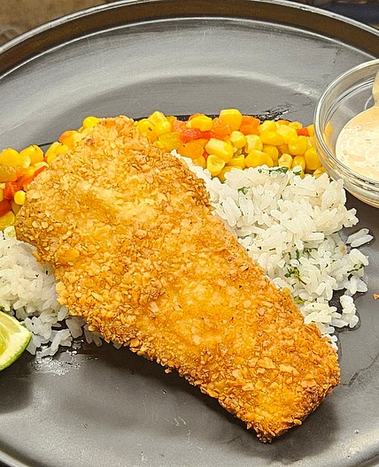 Tortilla encrusted fish