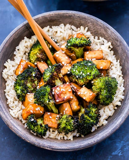 Sheet Pan Crispy Teriyaki Tofu and Broccoli