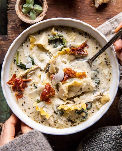 Creamy White Lasagna Soup