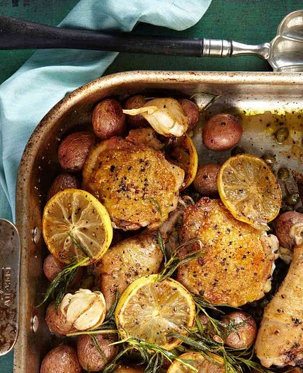 Lemon-Rosemary-Garlic Chicken And Potatoes