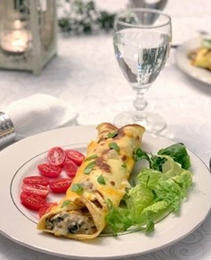 Chicken Florentine Crepes