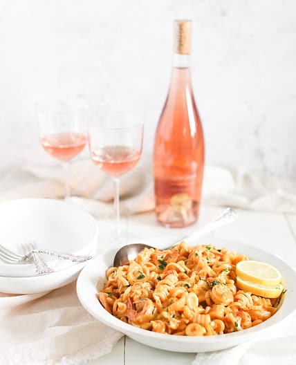 King Prawn Pasta in Rosé Sauce