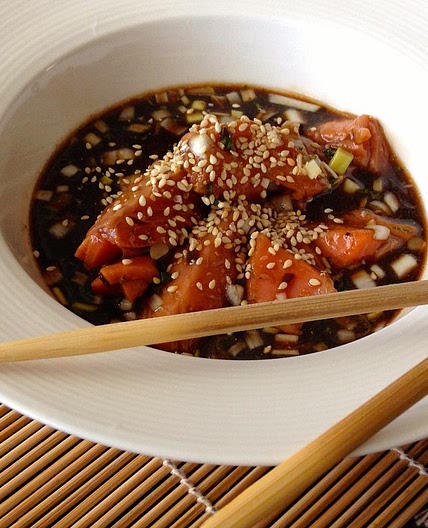 Receta de Salmón marinado jápones