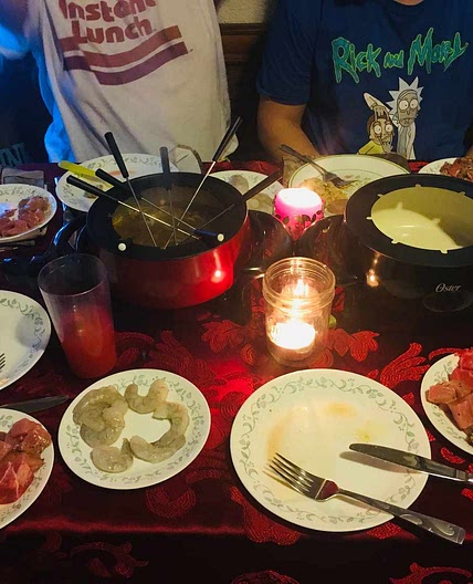 Coq au Vin Broth Fondue