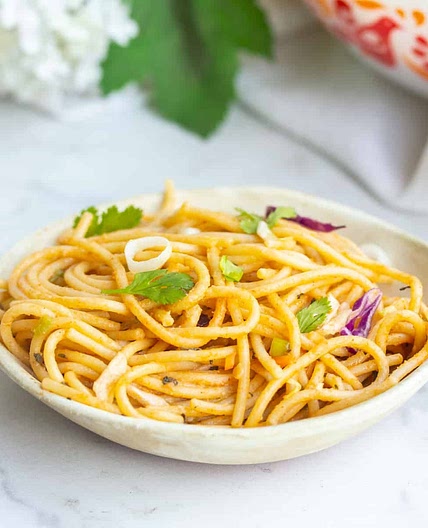Spicy Thai Spaghetti Salad