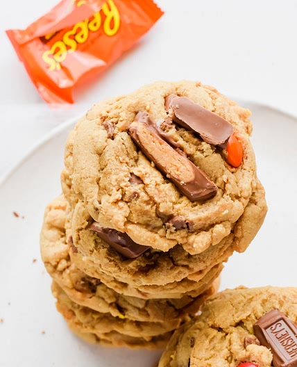 Leftover Halloween Candy Cookies