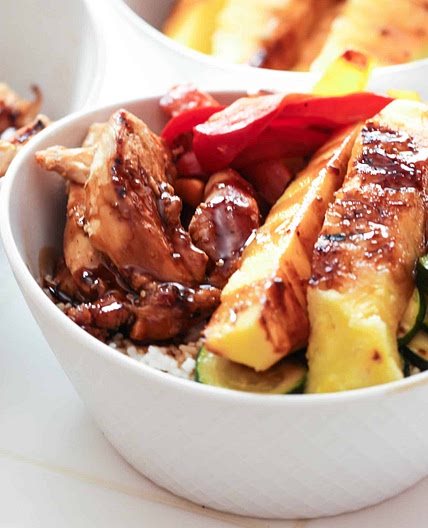Hawaiian Chicken Rice Bowls Recipe