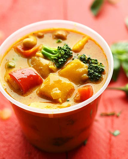 Thai Yellow Coconut Curry with Mango