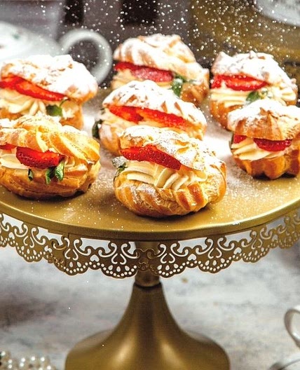 Tempting Strawberry Cream Eclairs