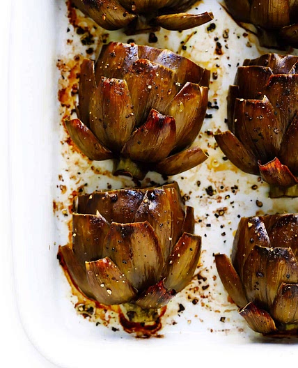 The Most Amazing Roasted Artichokes