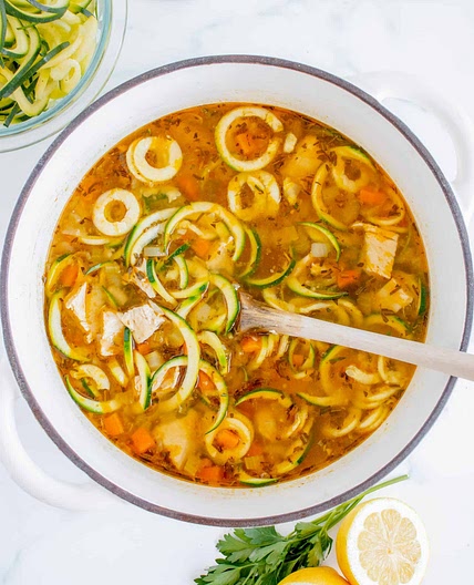 Keto Chicken Noodle Soup