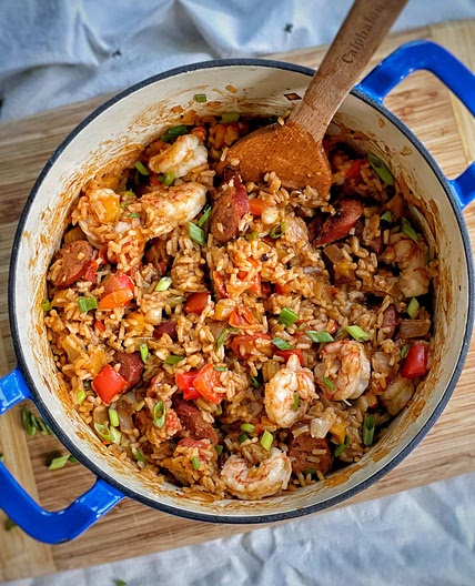 One Pot Sausage, Shrimp and Rice