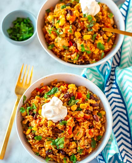 Instant Pot Chicken Burrito Bowls