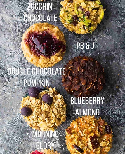 Easy baked oatmeal muffins