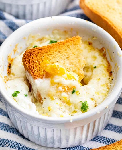 Creamy Parmesan Baked Eggs