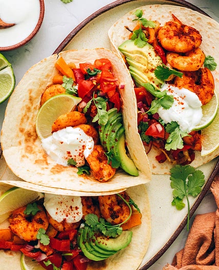 Sheet Pan Shrimp Fajitas