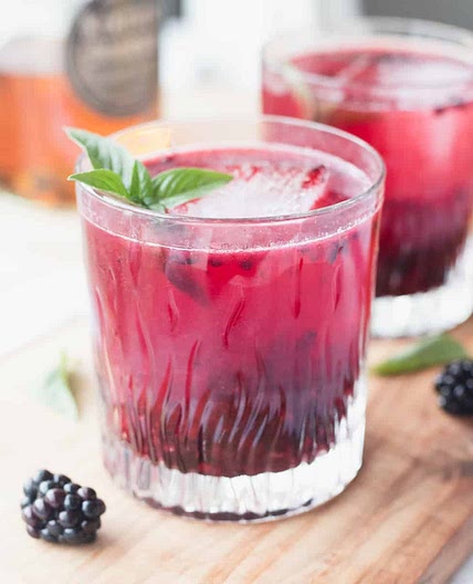 Blackberry Basil Bourbon Smash Recipe