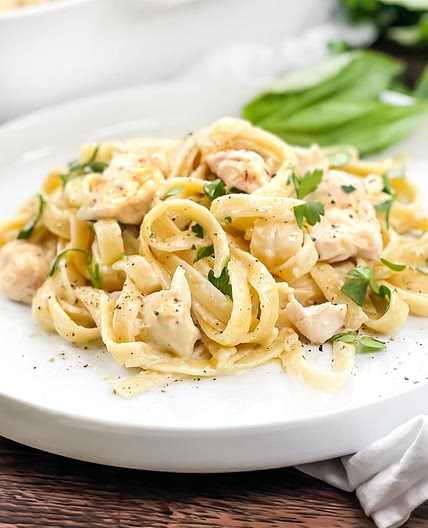 No-Boil Chicken Fettuccini Alfredo