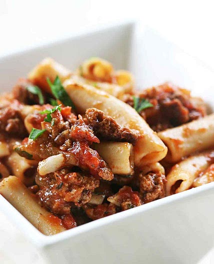 Penne Pasta with Meat Sauce