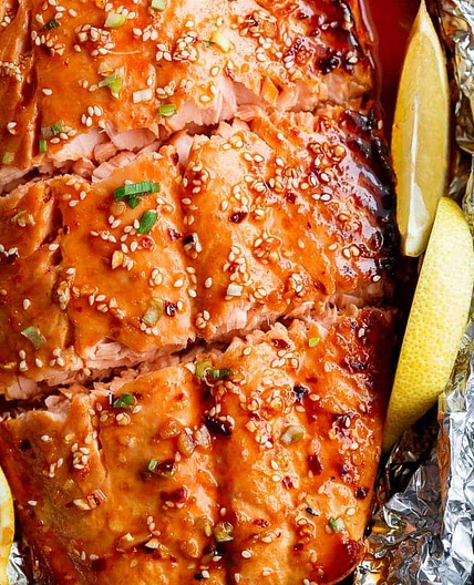 Easy Honey Sesame Salmon In Foil