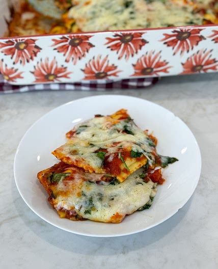 Simple Cheese Ravioli Bake
