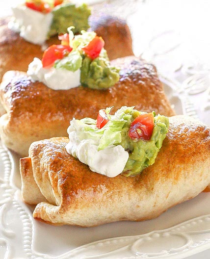 Baked Chicken Chimichangas