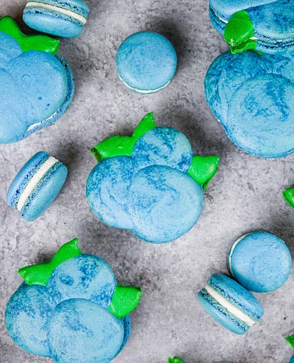 Blueberry Macarons