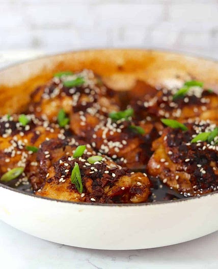 One Pot Keto Ginger Braised Chicken Thighs