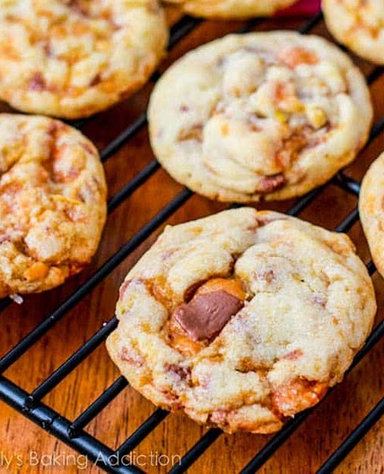 Chewy Butterfinger Cookies