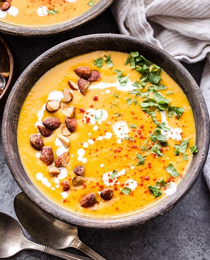 Creamy Red Lentil Butternut Squash Soup