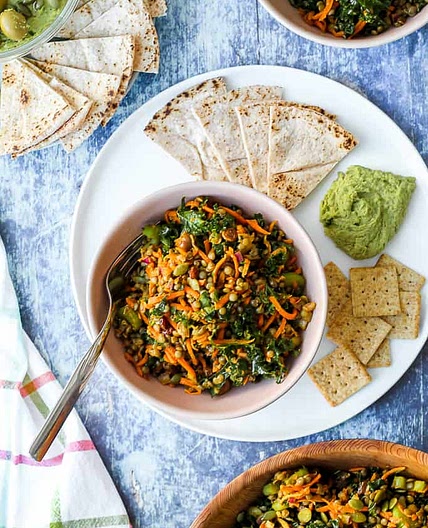 Moroccan Lentil Carrot Salad (Vegan)