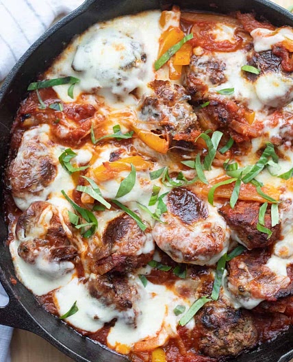 Gluten-Free Turkey Meatballs with Peppers