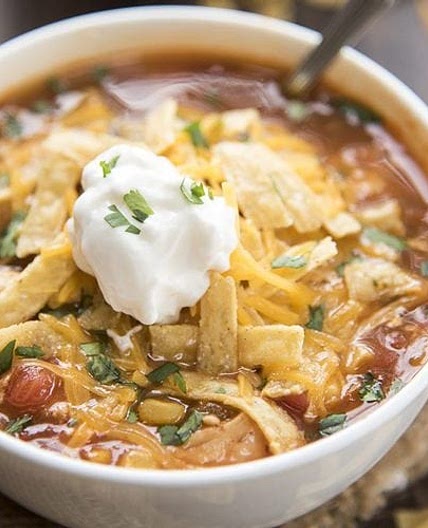 Slow Cooker Chicken Enchilada Soup