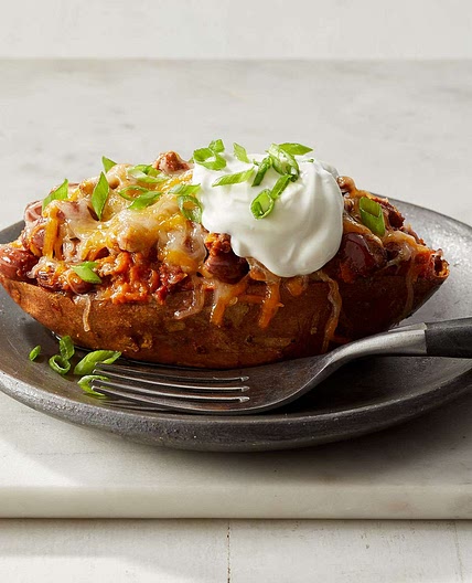 Stuffed Sweet Potatoes with Chili