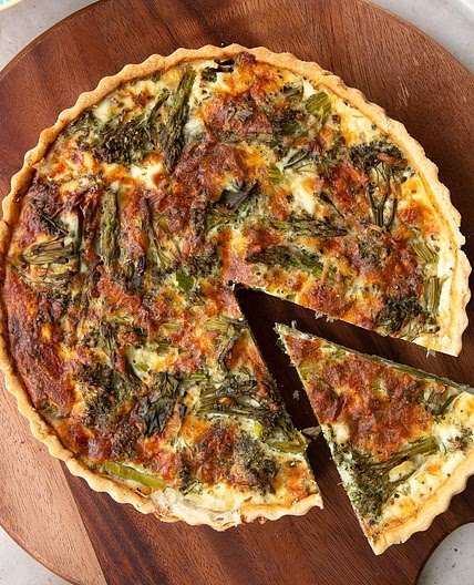 Broccoli and Asparagus Quiche Recipe