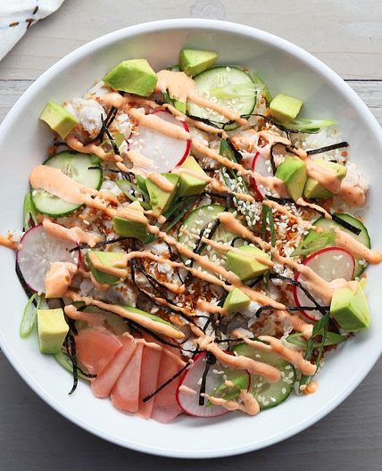 Crunchy California Roll Sushi Bowl Recipe by Tasty