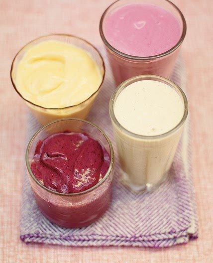 Frozen fruit smoothies