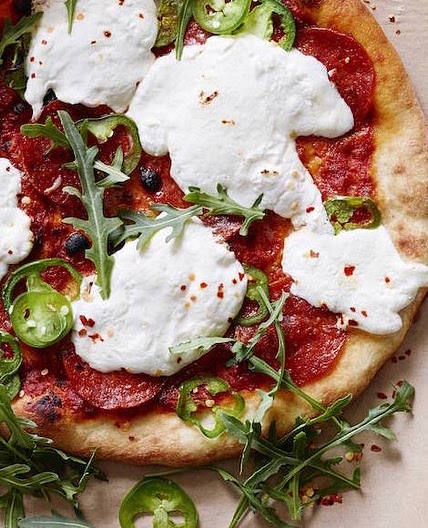 Burrata Pepperoni Pizza